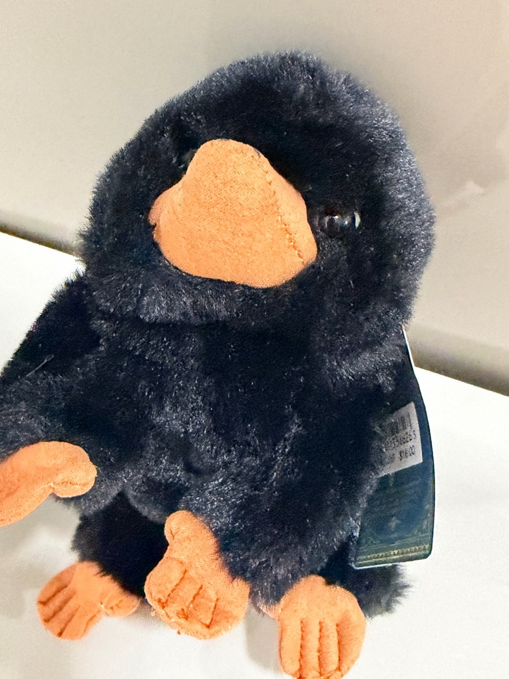 Disney Black Plush Crow with Orange Beak and Feet